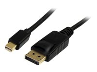 StarTech.com Câble adaptateur Mini DisplayPort vers DisplayPort 1.2 de 1m - Cordon Mini DP à DP avec support HBR2 M/M - DisplayPort 4k - Câble DisplayPort - Mini DisplayPort (M) pour DisplayPort (M) - 1 m - verrouillé - noir MDP2DPMM1M