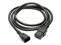 Tripp Lite 4ft Power Cord Extension Cable C19 to C14 Heavy Duty 15A 14AWG 4' - Câble d'alimentation - IEC 60320 C19 pour IEC 60320 C14 - CA 250 V - 1.2 m - moulé - noir P047-004