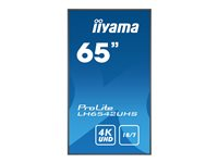 iiyama ProLite LH6542UHS-B1 - Classe de diagonale 65" (64.5" visualisable) - 42 Series écran LCD rétro-éclairé par LED - signalisation numérique - 4K UHD (2160p) 3840 x 2160 - noir mat LH6542UHS-B1