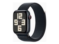 Apple Watch SE (GPS + Cellular) - 2e génération - 44 mm - aluminium minuit - montre intelligente avec boucle sport - textile - minuit - taille du poignet : 145-220 mm - 32 Go - Wi-Fi, LTE, Bluetooth - 4G - 33 g MRHC3QF/A