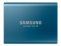 Samsung T5 MU-PA250 - Disque SSD - chiffré - 250 Go - externe (portable) - USB 3.1 Gen 2 (USB-C connecteur) - AES 256 bits - Bleu océan MU-PA250B/EU