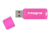 Integral Neon - Clé USB - 4 Go - USB 2.0 - rose fluorescent INFD4GBNEONPK