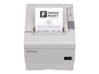 Epson TM T88V - Imprimante de reçus - thermique en ligne - Rouleau (7,95 cm) - 180 x 180 ppp - jusqu'à 300 mm/sec - USB 2.0, Wi-Fi(n) - outil de coupe - blanc C31CA85031B0