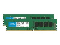 Crucial - DDR4 - kit - 16 Go: 2 x 8 Go - DIMM 288 broches - 3200 MHz / PC4-25600 - CL22 - 1.2 V - mémoire sans tampon - non ECC CT2K8G4DFS832A