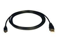 Tripp Lite 3ft USB 2.0 Hi-Speed A to Mini-B Cable A to 5Pin Mini-B, M/M 3' - Câble USB - USB (M) pour mini USB type B (M) - USB 2.0 - 91 cm - moulé - noir U030-003