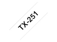 Brother TX251 - Noir sur blanc - Rouleau (2,4 cm) ruban laminé - pour P-Touch PT-30, PT-7000, PT-8000, PT-PC TX251