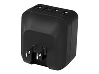 StarTech.com Chargeur mural USB à 4 ports avec Smart IC - (34 W/6,8 A) - Chargeur de voyage international - Adaptateur secteur USB - Adaptateur secteur - 34 Watt - 6.8 A - 4 connecteurs de sortie (USB) - noir - pour P/N: USBLT1MW, USBLT1MWS, USBLT2MBR, USBLT2MW, USBLT30CMW, USBLTM1MBK, USBLTM1MWH USB4PACBK