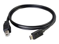 C2G 1m USB 2.0 USB Type C to USB B Cable M/M - USB C Cable Black - Câble USB - USB type B (M) pour 24 pin USB-C (M) - USB 2.0 - 1 m - noir 88858