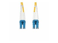 StarTech.com 1m (3.3ft) LC to LC (UPC) OS2 Single Mode Duplex Fiber Optic Cable, 9/125µm, Laser Optimized, 10G, Bend Insensitive, Low Insertion Loss - LSZH Fiber Patch Cord (SMDOS2LCLC1M) - Cordon de raccordement - mode unique LC/UPC (M) pour mode unique LC/UPC (M) - 1 m - 2 mm - fibre optique - duplex - 9 / 125 micromètres - OS1/OS2 - sans halogène, passif - jaune SMDOS2LCLC1M