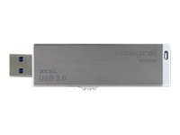 Integral Xcel USB 3.0 - Clé USB - 64 Go - USB 3.0 - argent INFD64GBXCE3.0
