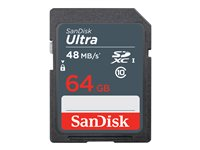 SanDisk Ultra - Carte mémoire flash - 64 Go - Class 10 - SDXC UHS-I SDSDUNB-064G-GN3IN