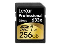 Lexar Professional - Carte mémoire flash - 256 Go - Class 10 - 633x - SDXC UHS-I LSD256CBNL633