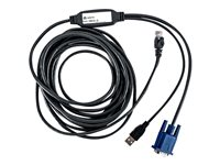 Avocent - Câble vidéo / USB - USB, HD-15 (VGA) (M) pour RJ-45 (M) - 4.5 m - pour AutoView 1400, 1500, 2000, 2020, 2030, AV3108, AV3216 USBIAC-15