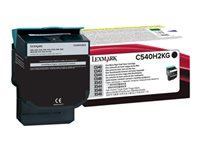 Lexmark - À rendement élevé - noir - original - cartouche de toner LCCP - pour Lexmark C540, C543, C544, C546, X543, X544, X546, X548 C540H2KG