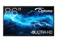 Optoma Creative Touch 3862RK - Classe de diagonale 86" 3-Series Gen 2 écran LCD rétro-éclairé par LED - interactive - 4K UHD (2160p) 3840 x 2160 - Direct LED - noir H1F0H05BW101