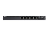 Dell ProSupport Plus N3024ET-ON - Commutateur - C3 - Géré - 24 x 10/100/1000 + 2 x 10 Gigabit SFP+ + 2 x SFP Gigabit combiné - Montable sur rack - Dell Smart Value 210-APXD