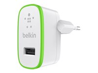 Belkin Universal Home Charger - Adaptateur secteur - 12 Watt - 2.4 A (USB) - sur le câble : Micro-USB - blanc - Union européenne F8M886VF04-WHT