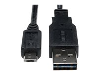 Tripp Lite 6ft USB 2.0 High Speed Cable Reversible A to 5Pin Micro B M/M 6' - Câble USB - Micro-USB de type B (M) pour USB (M) - USB 2.0 - 1.83 m - noir UR050-006