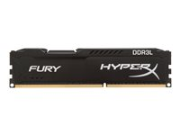 HyperX FURY - DDR3L - kit - 8 Go: 2 x 4 Go - DIMM 240 broches - 1600 MHz / PC3L-12800 - CL10 - 1.35 / 1.5 V - mémoire sans tampon - non ECC - noir HX316LC10FBK2/8