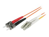 C2G Low-Smoke Zero-Halogen - Cordon de raccordement - LC multi-mode (M) pour ST multi-mode (M) - 7 m - fibre optique - 62,5 / 125 microns - orange 85275