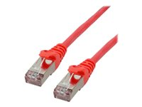 MCL - Cordon de raccordement - RJ-45 (M) pour RJ-45 (M) - 50 cm - S/FTP - CAT 6a - sans halogène, moulé, sans crochet - rouge FCC6ABMSHF-0.5M/R