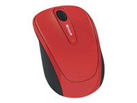 Microsoft Wireless Mobile Mouse 3500 - Limited Edition - souris - droitiers et gauchers - optique - 3 boutons - sans fil - 2.4 GHz - récepteur sans fil USB - rouge flamme brillant GMF-00293