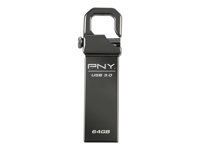 PNY Hook Attaché 3.0 - Clé USB - 64 Go - USB 3.0 FDU64GBHOOK30-EF