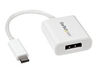 StarTech.com USB C DisplayPort - Adaptateur USB-C vers DP - 4K 60 Hz - Convertisseur USB Type-C - M/F - Blanc (CDP2DPW) - Adaptateur vidéo externe - USB-C - DisplayPort - blanc CDP2DPW
