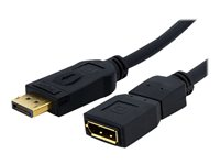 StarTech.com 6 ft DisplayPort Video Extension Cable - M/F - 6ft DP Cable - 6ft DisplayPort Cable (DPEXT6L) - Rallonge de câble DisplayPort - DisplayPort (M) pour DisplayPort (F) - 1.8 m - verrouillé, moulé - noir - pour P/N: CDP2DP141MB, CDP2DP146B, CDP2DPMM1MB, CDP2DPMM6B, DISPL3M, DP2MDPMF3, MDP2DVIMM6BS DPEXT6L