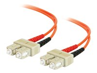 C2G SC-SC 50/125 OM2 Duplex Multimode PVC Fiber Optic Cable (LSZH) - Câble réseau - SC multi-mode (M) pour SC multi-mode (M) - 15 m - fibre optique - duplex - 50 / 125 microns - OM2 - sans halogène - orange 85477