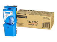 Kyocera TK 820C - Cyan - original - cartouche de toner - pour FS-C8100DN 1T02HPCEU0