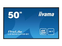 iiyama ProLite LE5041UHS-B1 - Classe de diagonale 50" (49.5" visualisable) écran LCD rétro-éclairé par LED - signalisation numérique - 4K UHD (2160p) 3840 x 2160 - noir, finition brillante LE5041UHS-B1