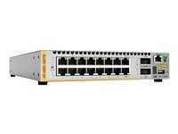 Allied Telesis AT X550-18XTQ - Commutateur - C3 - intelligent - 16 x 1 Gigabit / 10 Gigabit Ethernet + 2 x QSFP+ 40 Gibabit (voie montante) - Montable sur rack - CA 90-260 V AT-X550-18XTQ-50