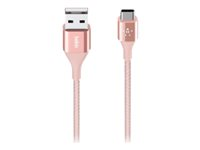 Belkin MIXIT DuraTek USB-C to USB-A Cable - Câble USB - USB-C (M) pour USB (M) - 3 A - 1.2 m - rose gold F2CU059BT04-C00