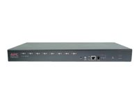 APC 8 Port Multi-Platform Analog KVM - Commutateur KVM - 8 x KVM port(s) - 1 utilisateur local - de bureau - pour P/N: SCL400RMJ1U, SCL500RMI1UC, SCL500RMI1UNC, SMTL1000RMI2UC, SMTL750RMI2UC AP5201