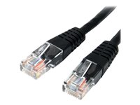 StarTech.com Câble patch moulé - Cat5e RJ45 de 15 m - Support pour PoE - Noir (M45PATCH1BK) - Cordon de raccordement - RJ-45 (M) pour RJ-45 (M) - 0.3 m - UTP - CAT 5e - moulé - noir - pour P/N: MCM110SC2P M45PATCH1BK