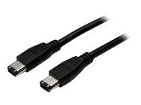 StarTech.com Câble FireWire IEEE-1394 de 3m - Cordon FireWire 6 broches vers 6 broches - Mâle / Mâle - Noir - Câble IEEE 1394 - FireWire 6 broches (M) pour FireWire 6 broches (M) - 3 m - pour P/N: EC13942A2, PEX1394B3LP, SAT3510U2FGB, SAT3510U2F, SAT2510U2F, 35BAYPANELBK, EC1U2F 1394_10