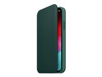 Apple Folio - Protection à rabat pour téléphone portable - cuir - vert forêt - pour iPhone XS MRWY2ZM/A