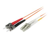 C2G LC-ST 62.5/125 OM1 Duplex Multimode PVC Fiber Optic Cable (LSZH) - Cordon de raccordement - ST multi-mode (M) pour LC multi-mode (M) - 20 m - fibre optique - duplex - 62,5 / 125 microns - OM1 - sans halogène - orange 85463