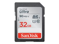 SanDisk Ultra - Carte mémoire flash - 32 Go - UHS Class 1 / Class10 - SDHC UHS-I (pack de 3) SDSDUNR-032G-GN6IM