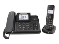 Doro Comfort 4005 - Filaire/sans fil - système de répondeur avec ID d'appelant - DECT - noir 6052