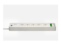 APC SurgeArrest Essentiel - Protection contre les surtensions - CA 230 V - 2300 Watt - connecteurs de sortie : 5 - 1.83 m cordon - Belgique, France - blanc PM5U-FR