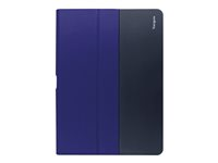 Targus Fit-N-Grip Rotating Universal - Protection à rabat pour tablette - polyuréthane, silicone - bleu - 9" - 10" THZ66302GL