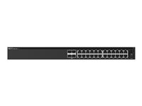 Dell ProSupport Plus N1124T-ON - Commutateur - Géré - 24 x 10/100/1000 + 4 x 10 Gigabit SFP+ - flux d'air de l'avant vers l'arrière - Montable sur rack 210-AJIS