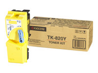 Kyocera TK 820Y - Jaune - original - cartouche de toner - pour FS-C8100DN 1T02HPAEU0