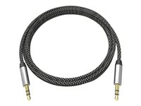 VISION Professional Premium Braided - Câble audio - jack mini mono mâle pour jack mini mono mâle - 2 m - noir, blanc TC 2M3.5MMP/HQ