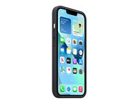 Apple - Coque de protection pour téléphone portable - avec MagSafe - cuir - noir minuit - pour iPhone 13 MM183ZM/A