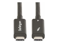 StarTech.com 6ft (2m) Active Thunderbolt 4 Cable, 40Gbps, 100W PD, 4K/8K, Intel Certified, Compatible w/Thunderbolt 3/USB 3.2/DisplayPort (A40G2MB-TB4-CABLE) - Câble USB - 24 pin USB-C (M) pour 24 pin USB-C (M) - USB 3.2 Gen 2 / USB4 / Thunderbolt 3 / Thunderbolt 4- / DisplayPort 1.4a - 2 m - actif, Alimentation USB (100 W), support pour 8K60Hz, support pour 4K60Hz, débit de transfert de données jusqu'à 40 Gbps - noir A40G2MB-TB4-CABLE