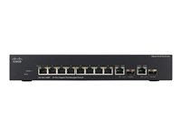 Cisco Small Business SG300-10 - Commutateur - C3 - Géré - 8 x 10/100/1000 + 2 x SFP Gigabit combiné - Ordinateur de bureau SRW2008-K9-G5