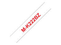 Brother M-K222BZ - Plastique - rouge sur blanc - Rouleau (0,9 cm x 8 m) 1 cassette(s) ruban - pour P-Touch PT-55, PT-55P, PT-90 MK222BZ